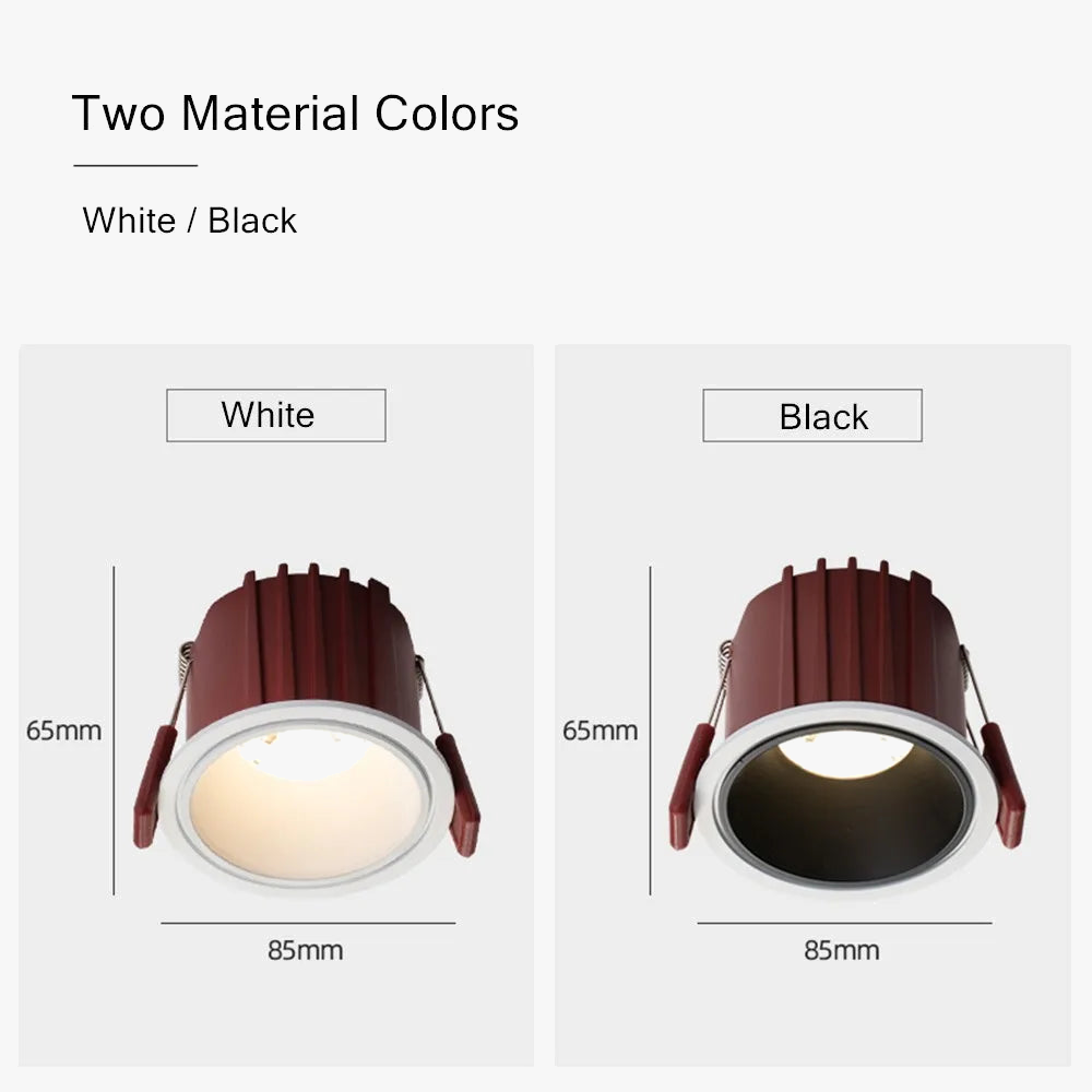 spot led en aluminium anti-éblouissement encastré pour maison