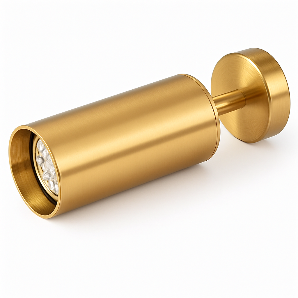 spot led en aluminium doré pour éclairage moderne intérieur
