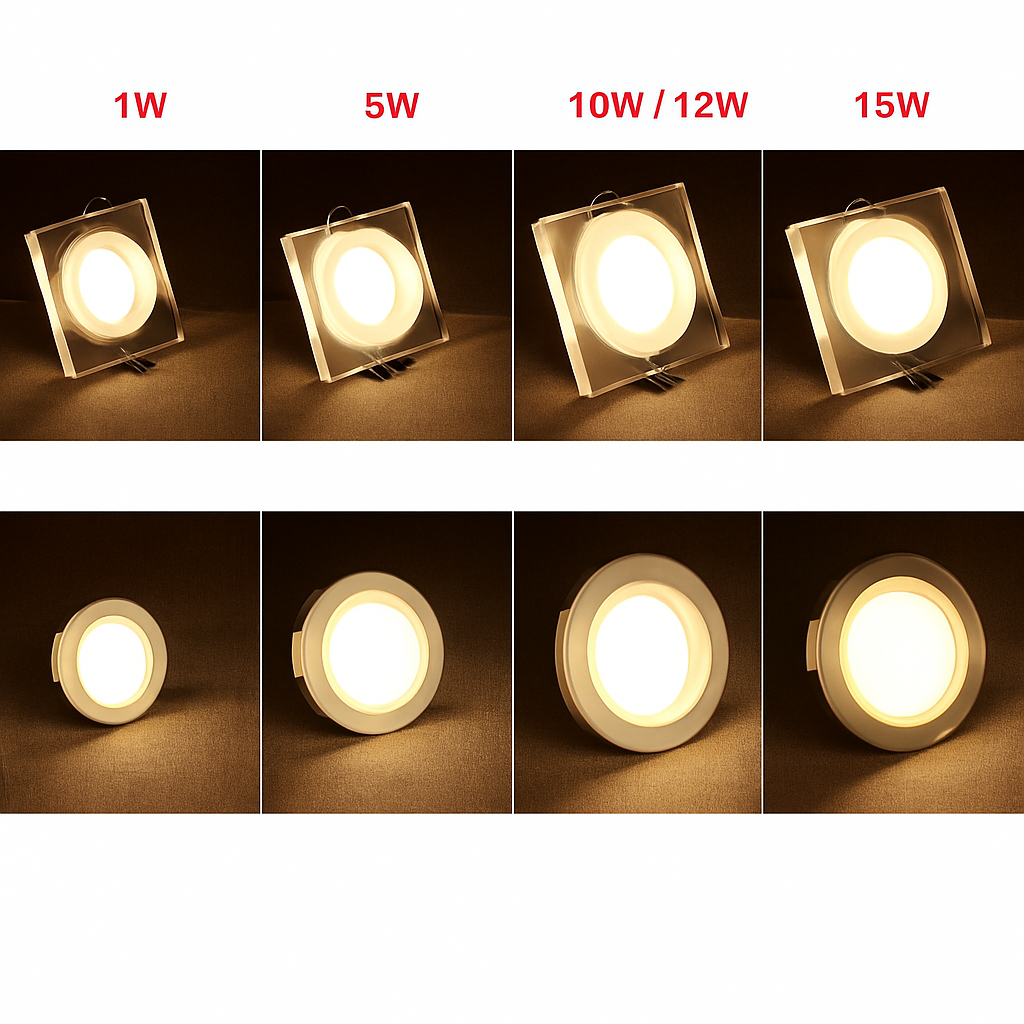 Spot LED en cristal encastré pour la décoration de la maison