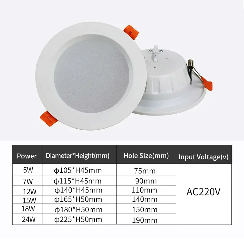spot led encastré en aluminium épais pour intérieur