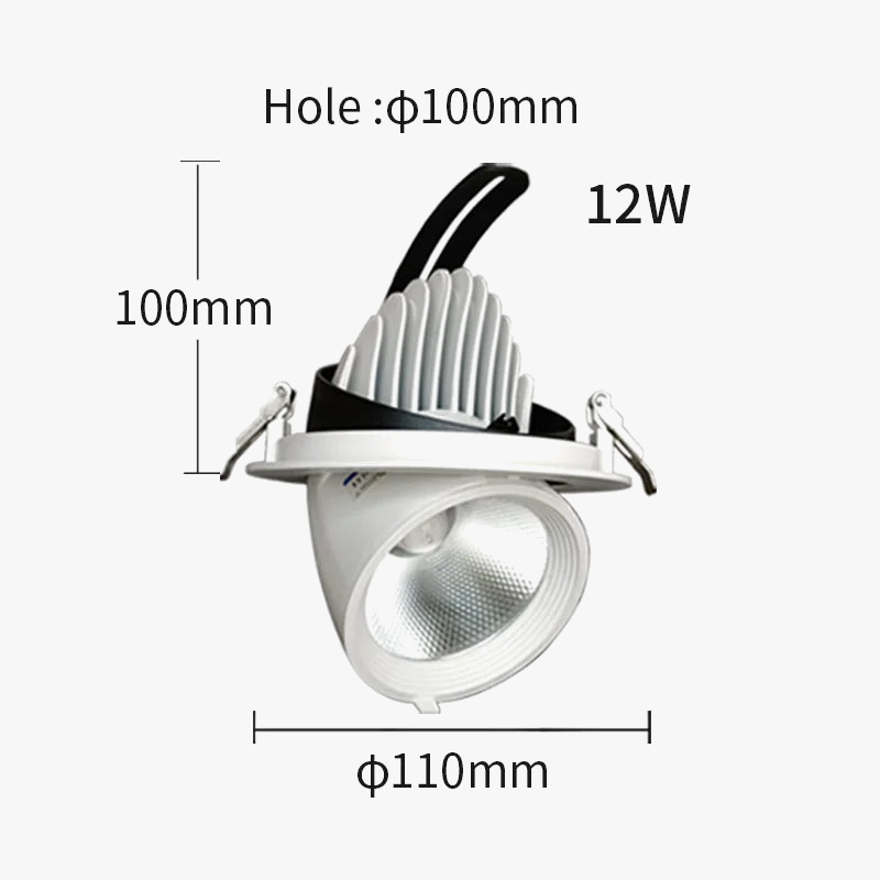 spot led encastré à faisceau réglable haute qualité ra95