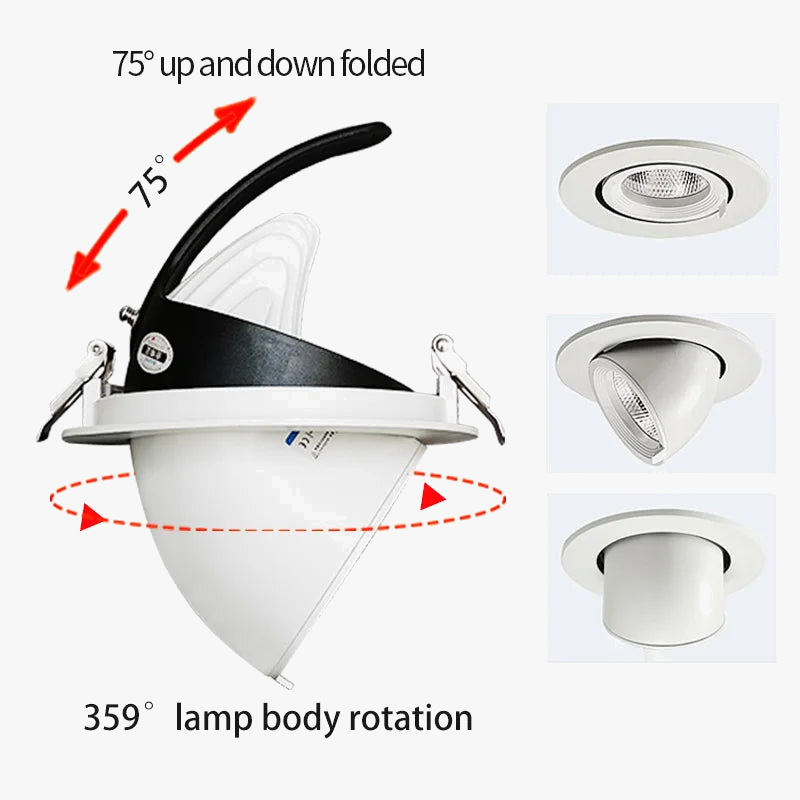 spot led encastré à faisceau réglable haute qualité ra95