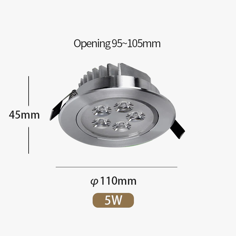 spot led encastré pour éclairage intérieur et commercial