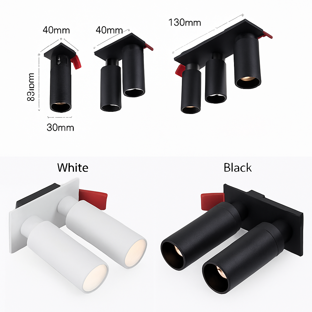 spot led encastré réglable pour musées et galeries d'art