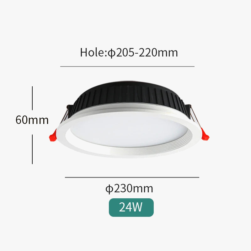 spot led encastré rond pour éclairage intérieur lumineux