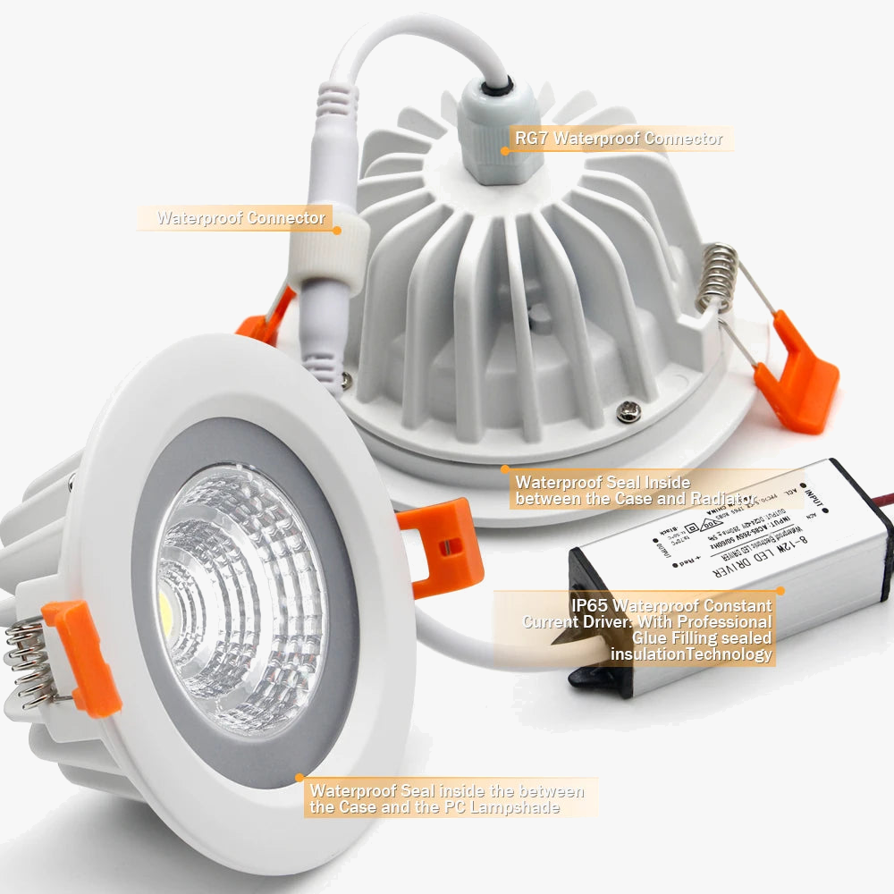 spot led encastré étanche pour extérieur et salle de bain