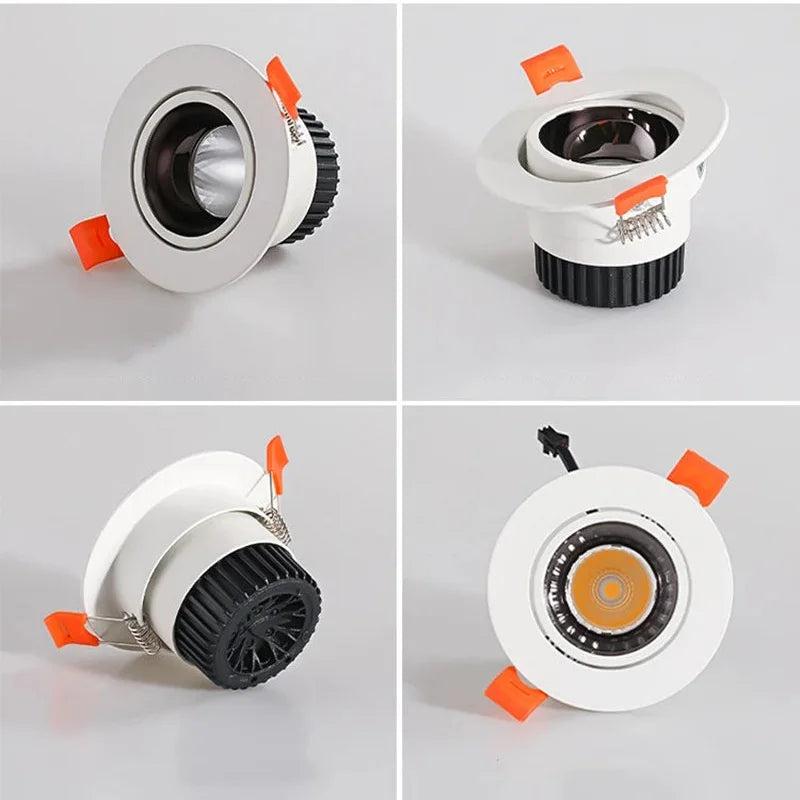 spot led encastrable antireflet avec intensité variable pour éclairage intérieur