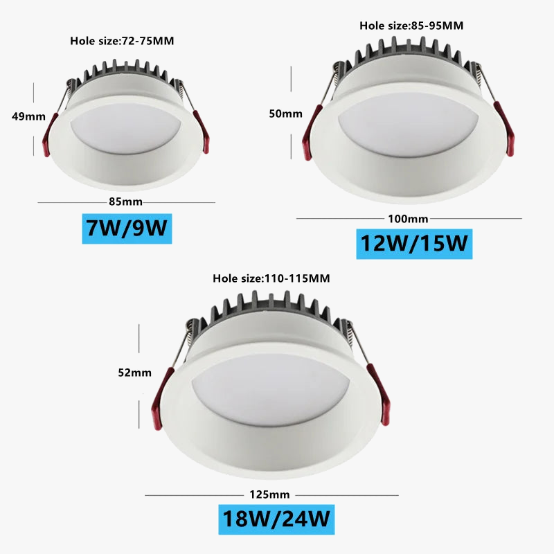 spot led encastrable antireflet dimmable pour intérieur