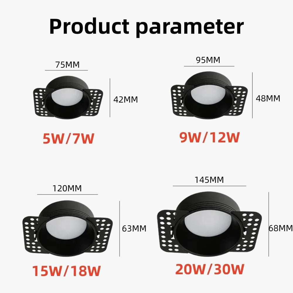 spot led encastrable au plafond avec technologie cob haut de gamme