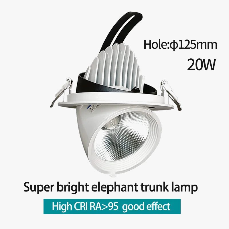 spot led encastrable avec angle de faisceau réglable pour magasin commercial