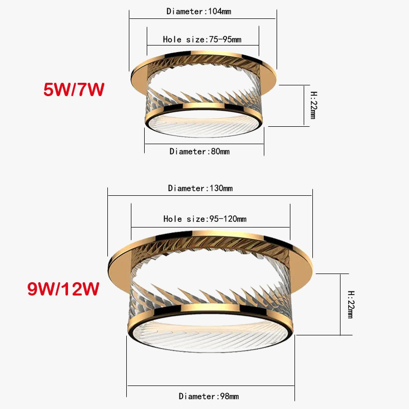 spot led encastrable carré pour éclairage décoratif intérieur