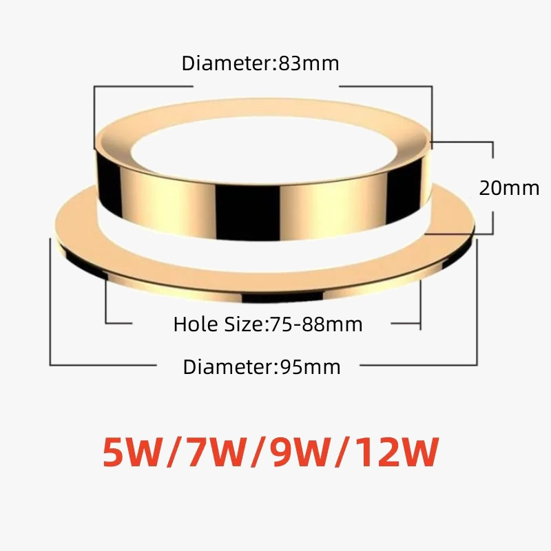 spot led encastrable en cristal pour éclairage intérieur