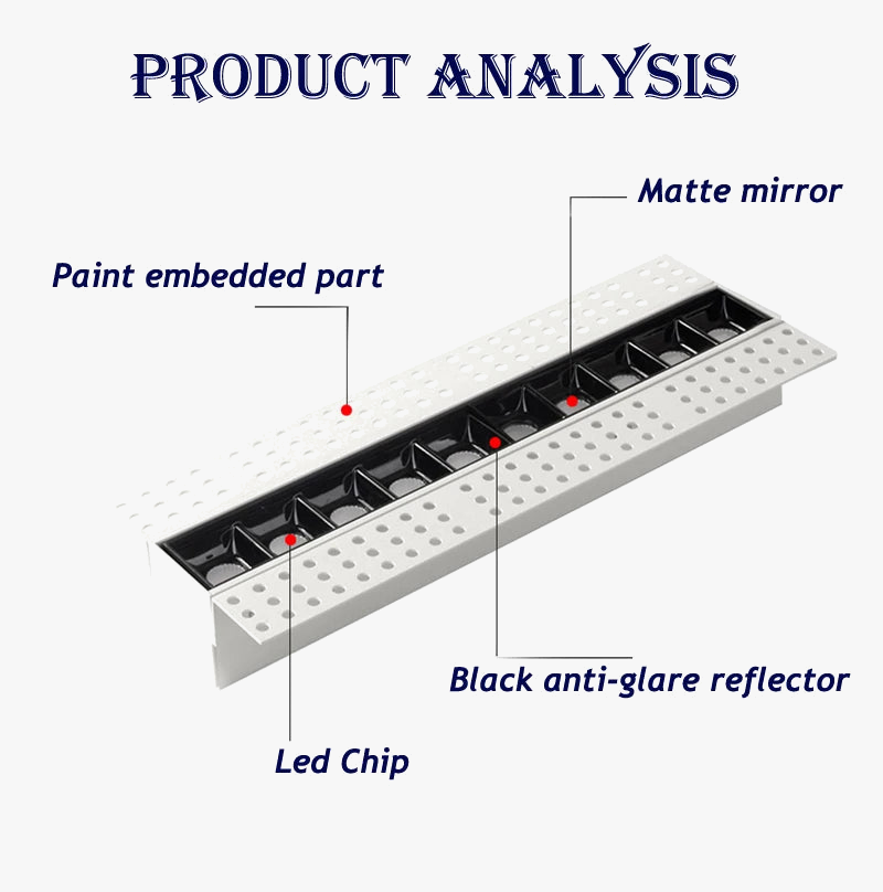 spot led encastrable magnétique moderne éclairage linéaire intérieur