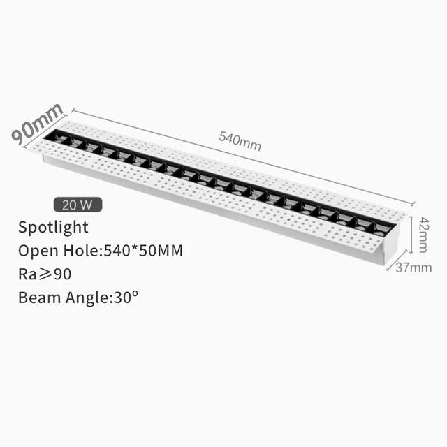 spot led encastrable magnétique moderne éclairage linéaire intérieur