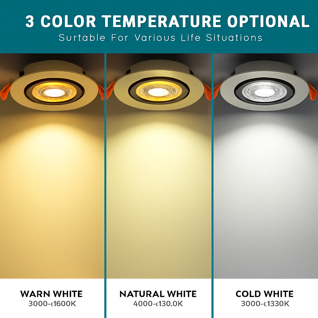 spot led encastrable rotatif 360 degrés pour intérieur