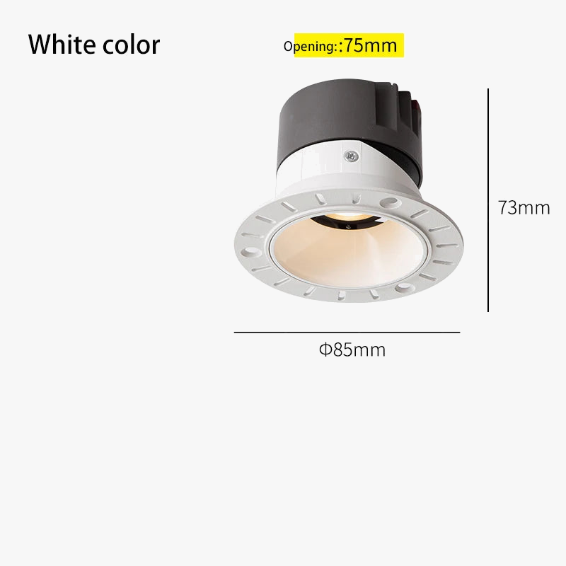 spot led intégré 	tuya zigbee réglable sans bordure