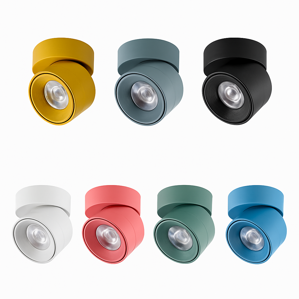spot led moderne 360° réglable en aluminium pour intérieur
