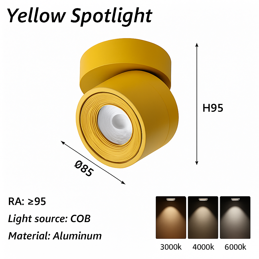 spot led moderne 360° réglable en aluminium pour intérieur