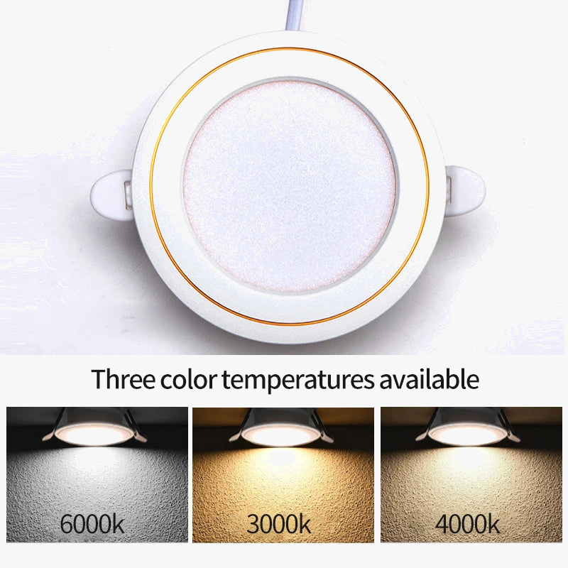 spot led moderne 6 trous noir et or pour décoration intérieure