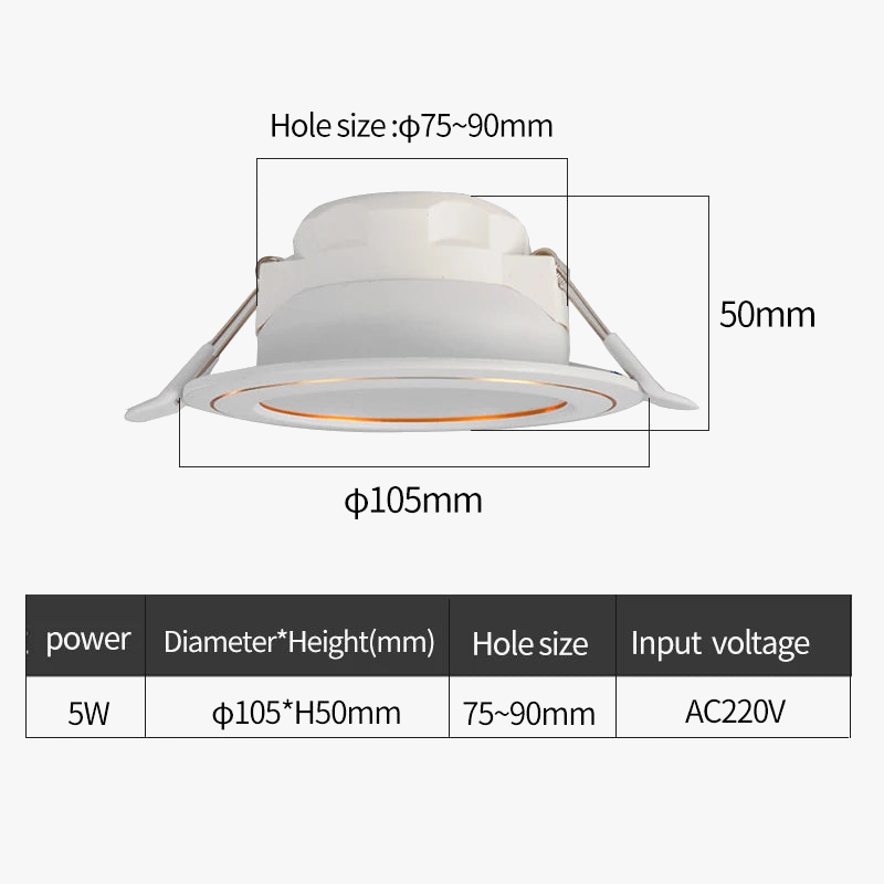 spot led moderne 6 trous noir et or pour décoration intérieure