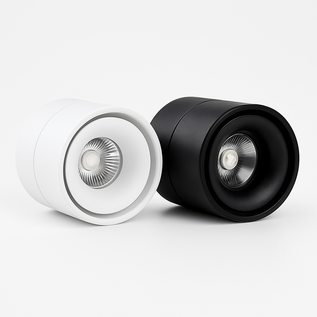 Spot LED orientable cylindrique Rotation