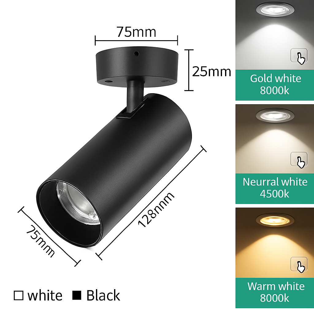 spot led plafonnier intérieur montage en surface design moderne
