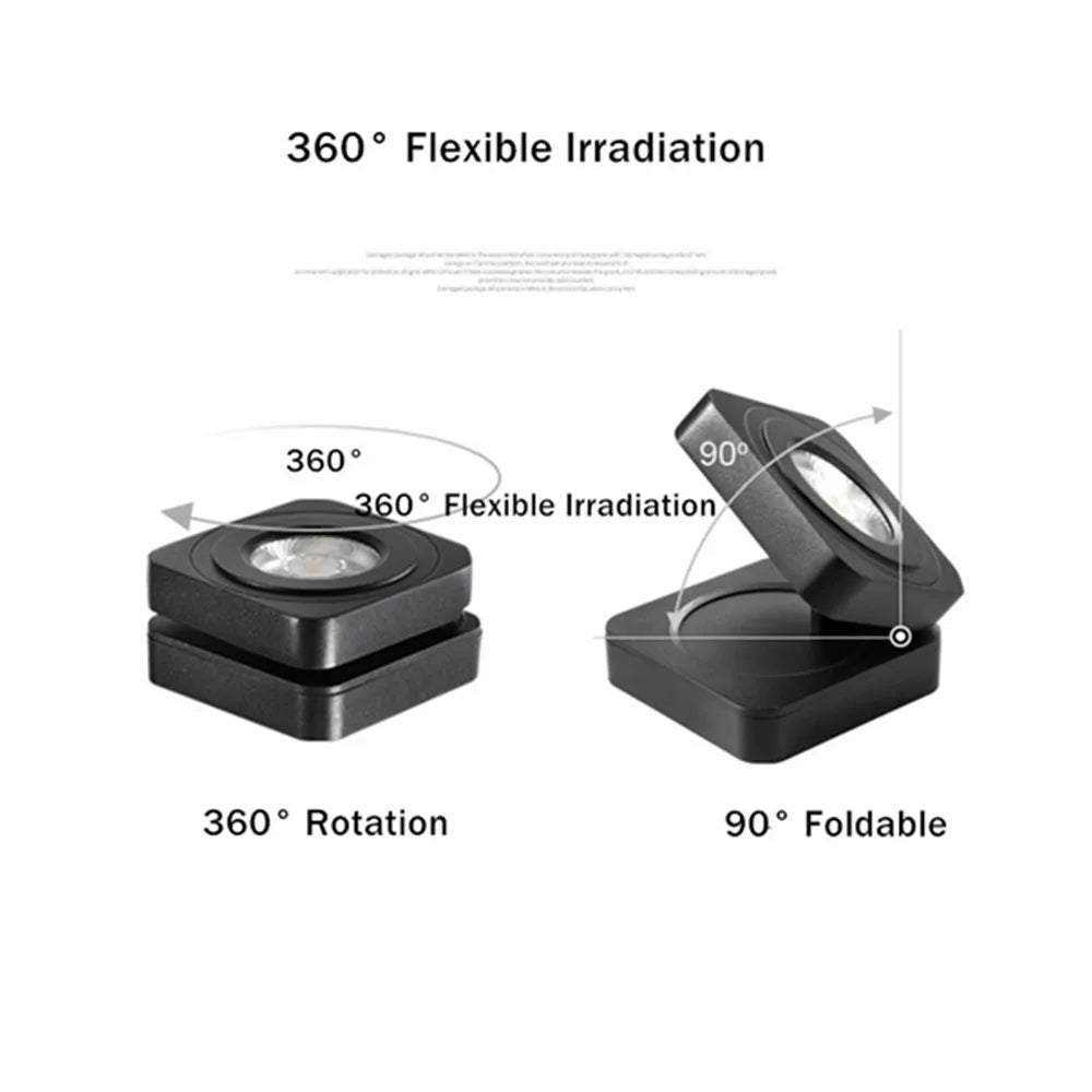 spot led pliable ultra mince rotatif 360 degrés éclairage modulable