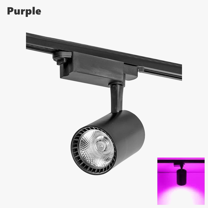 spot led rgb sur rail pour éclairage d'ambiance dynamique