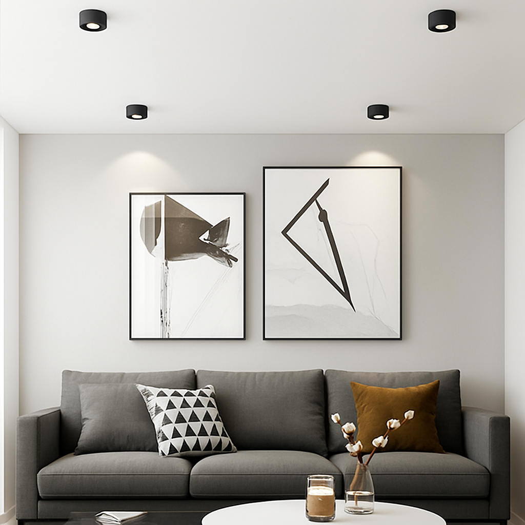 spot led rond en surface à intensité variable