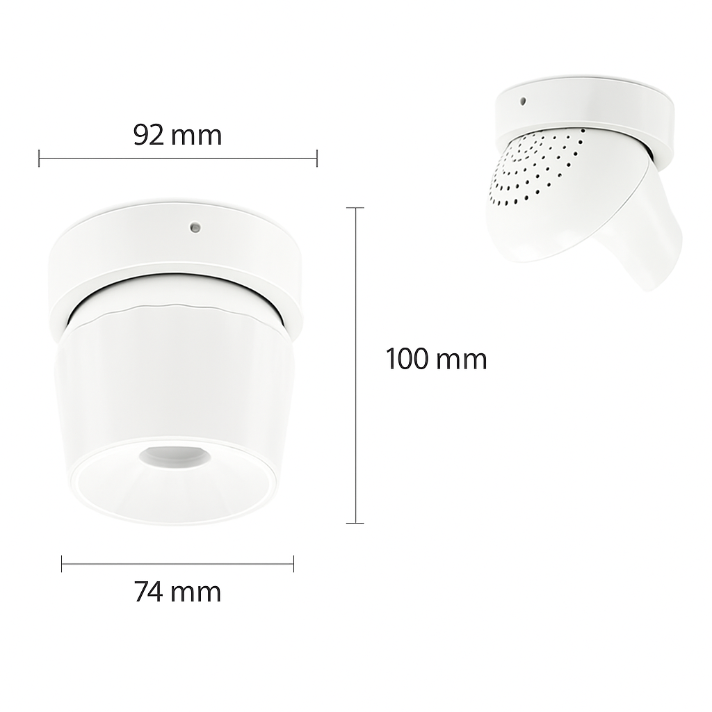spot led rotatif à 360° éclairage mural pliable et anti-vertige