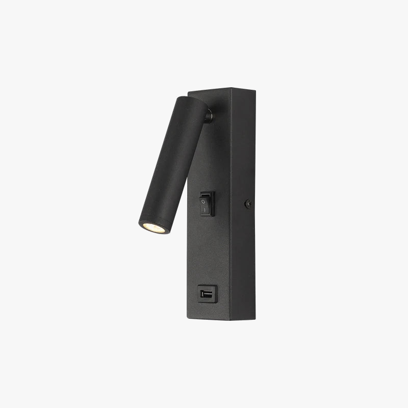 spot led rotatif moderne avec interrupteur en métal pour lecture