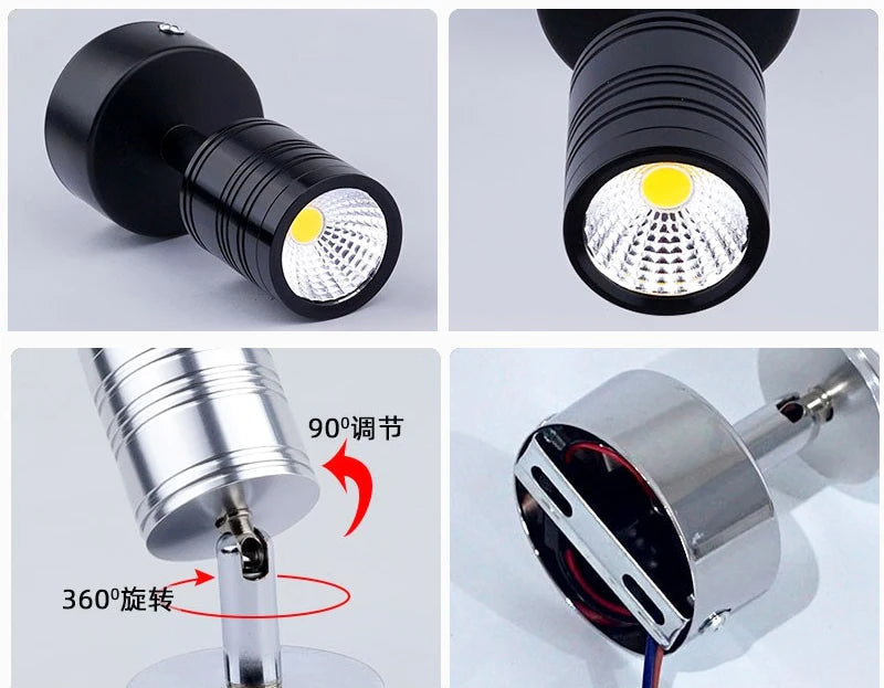 spot led rotatif pour vitrine et comptoir décoratif