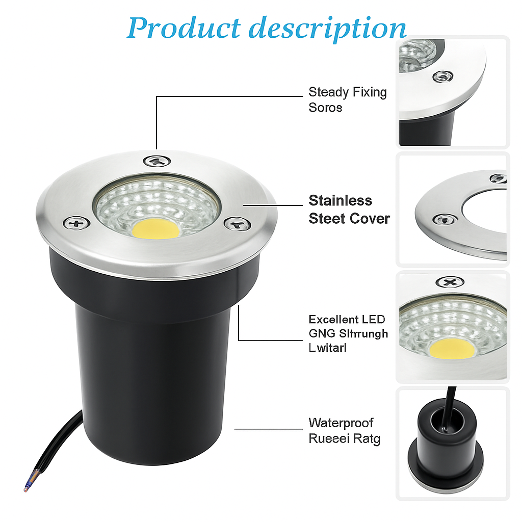spot led souterrain pour jardin et aménagement extérieur