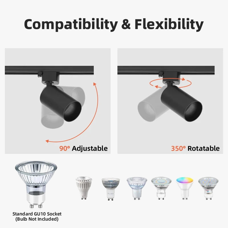 spot led sur rail pour éclairage intérieur et décoration