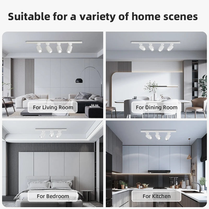 spot led sur rail pour éclairage intérieur et décoration