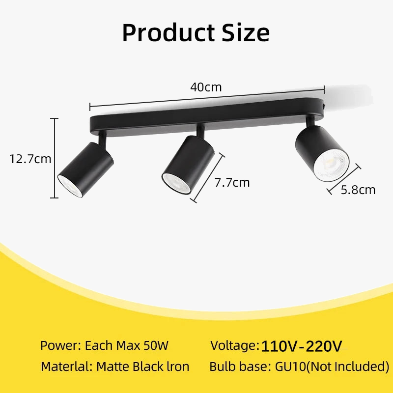 spot led sur rail pour éclairage intérieur polyvalent