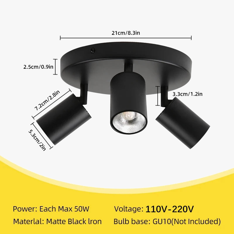 spot led sur rail pour éclairage intérieur polyvalent