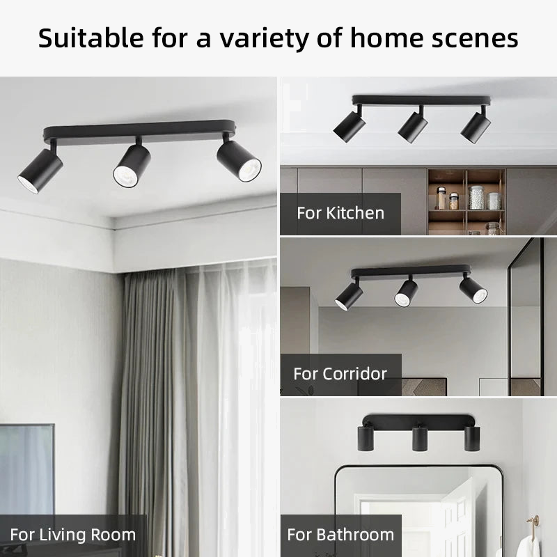 spot led sur rail pour éclairage intérieur remplaçable