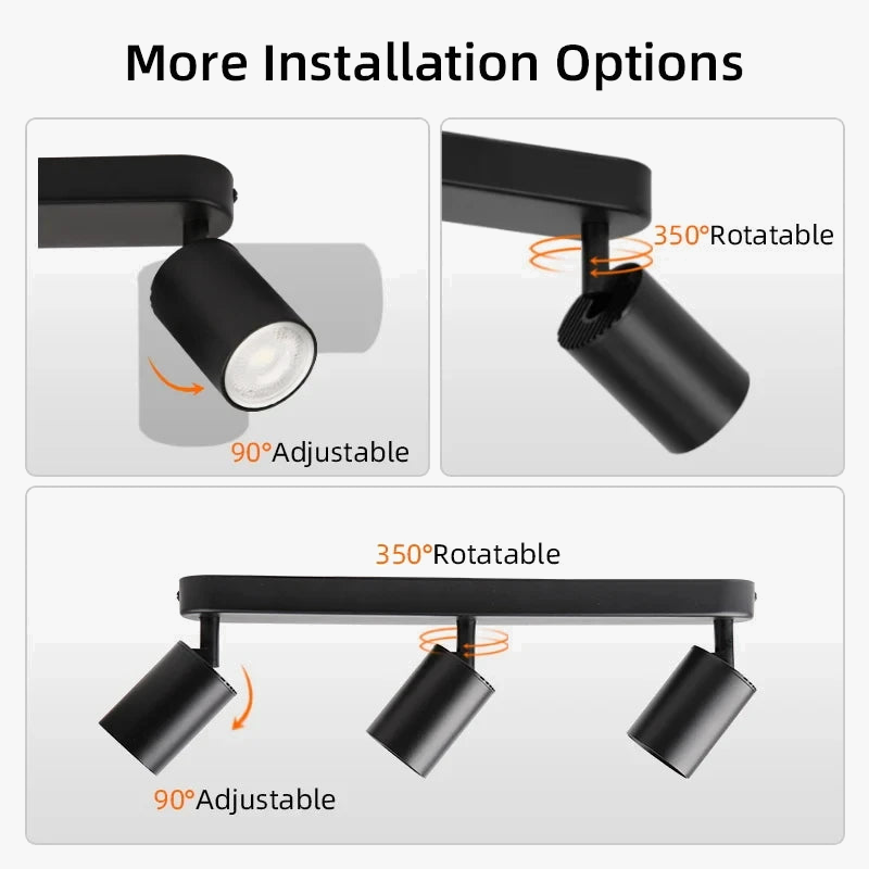 spot led sur rail pour éclairage intérieur remplaçable