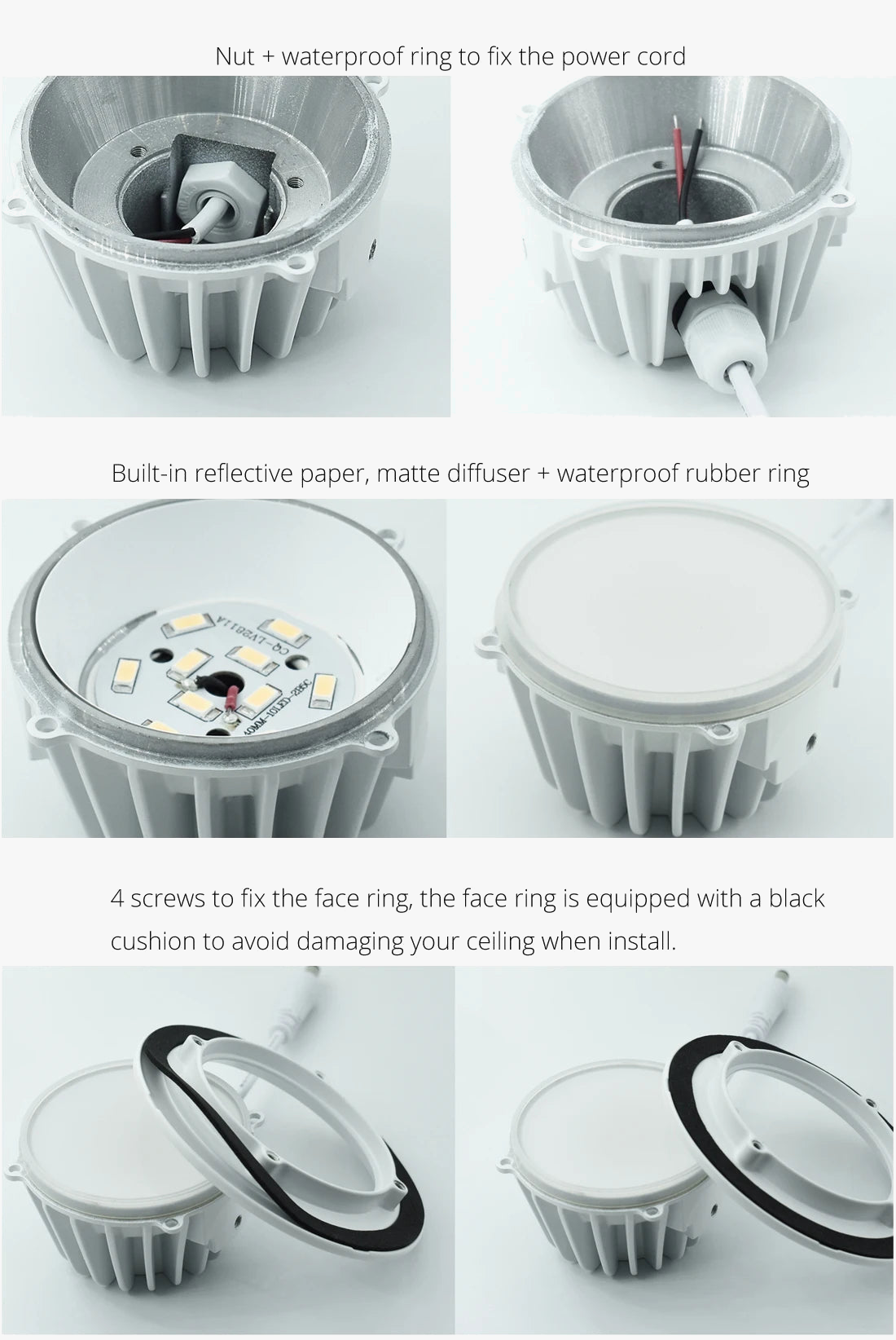 spot led étanche ignifuge pour éclairage intérieur et extérieur
