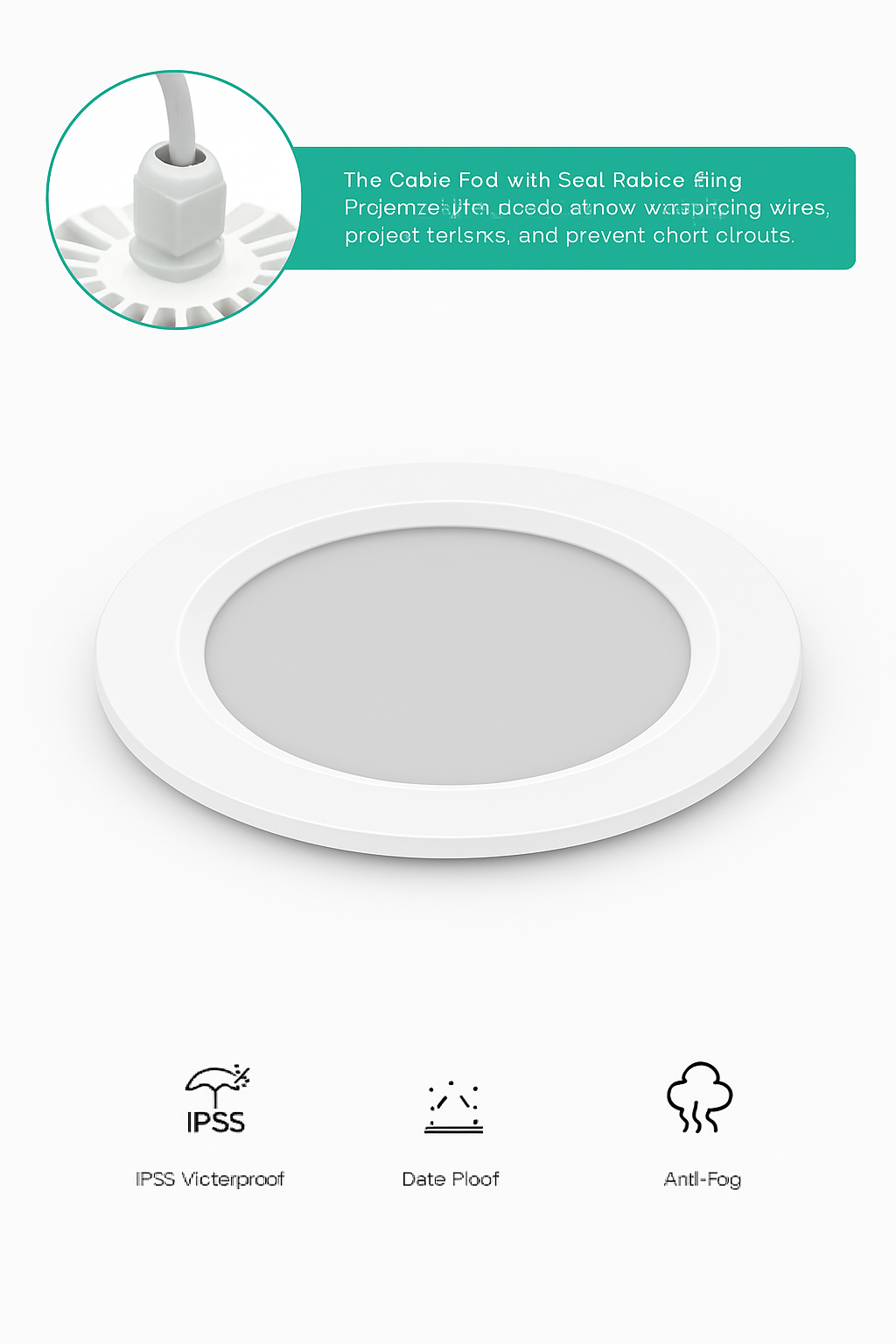 spot led étanche rond ou carré pour intérieur