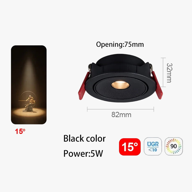 spot led ultra fin à angle de faisceau pour éclairage intérieur