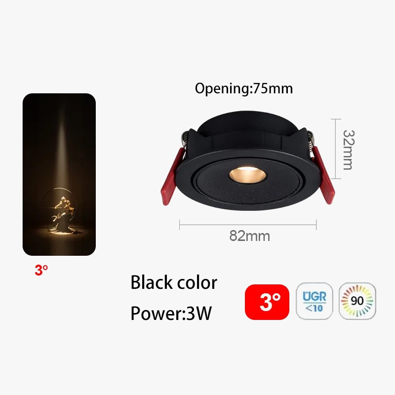 spot led ultra fin à angle de faisceau pour éclairage intérieur