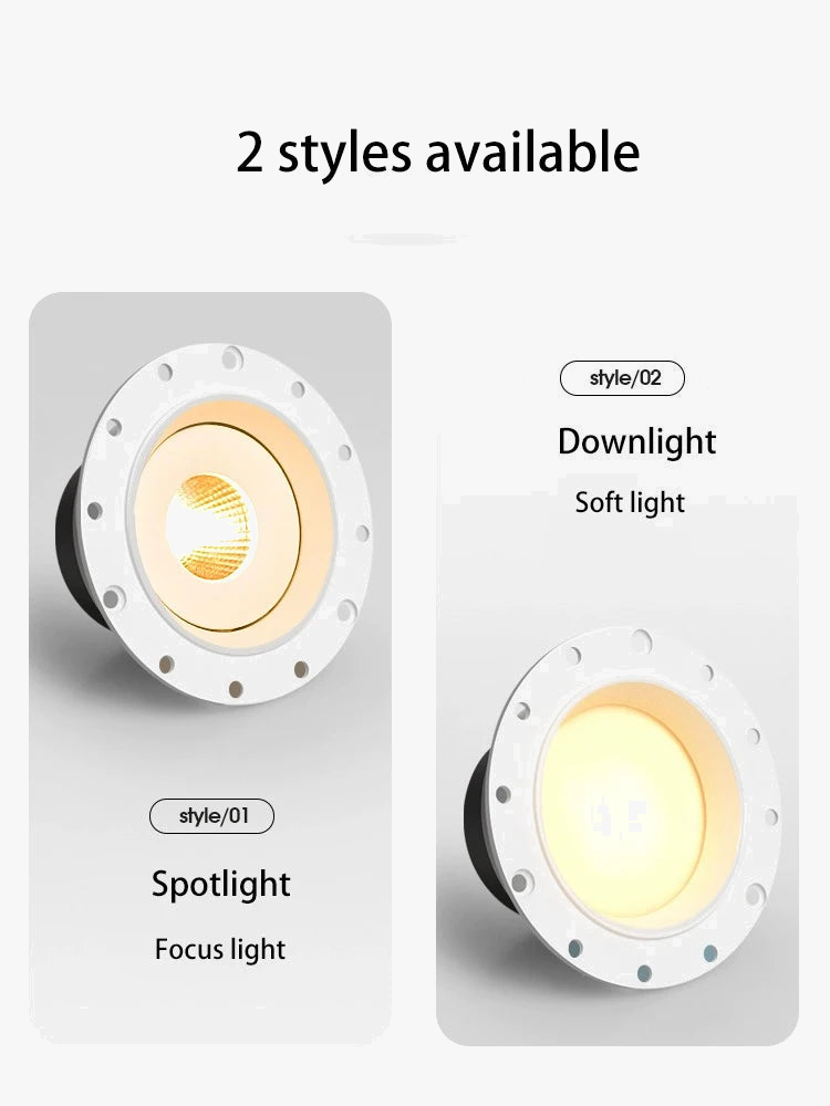 spot led ultra fin sans cadre anti-éblouissement pour maison