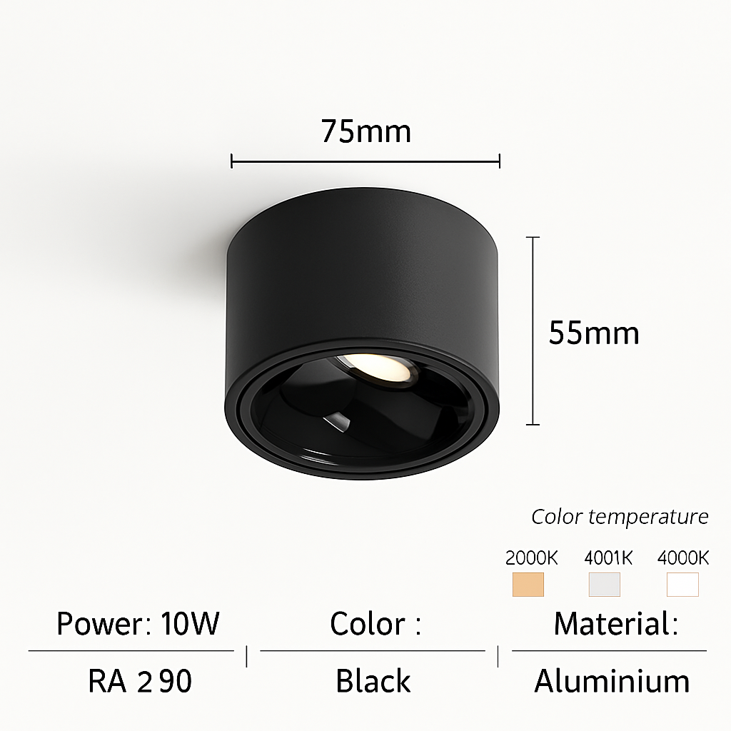 spot led ultra mince en aluminium réglable anti éblouissement moderne