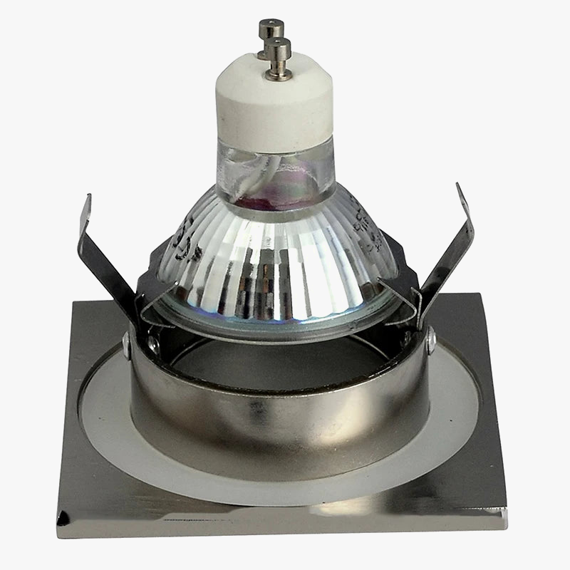 spot lumineux carré en nickel pour luminaire de plafond