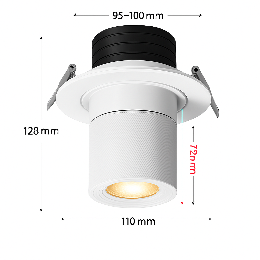 Spot lumineux Led encastrable avec technologie COB