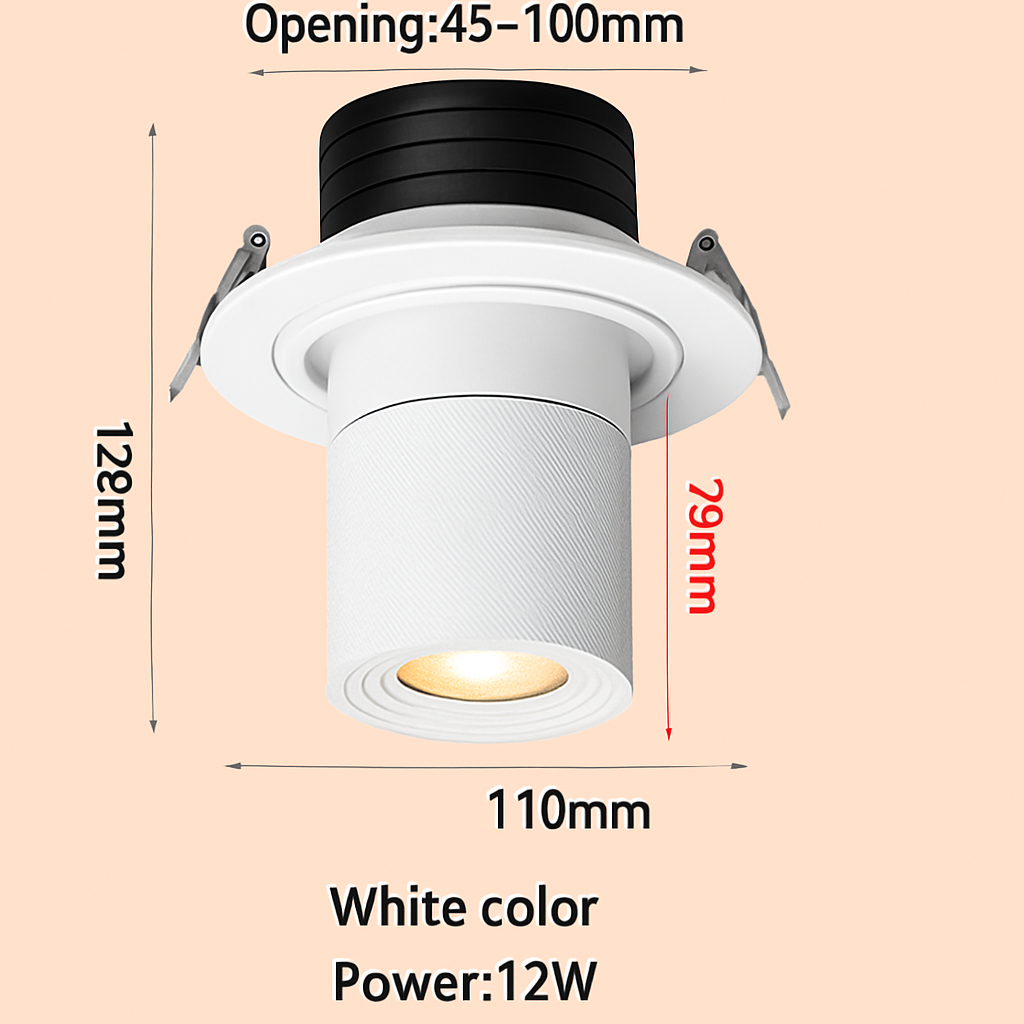 Spot lumineux Led encastrable avec technologie COB