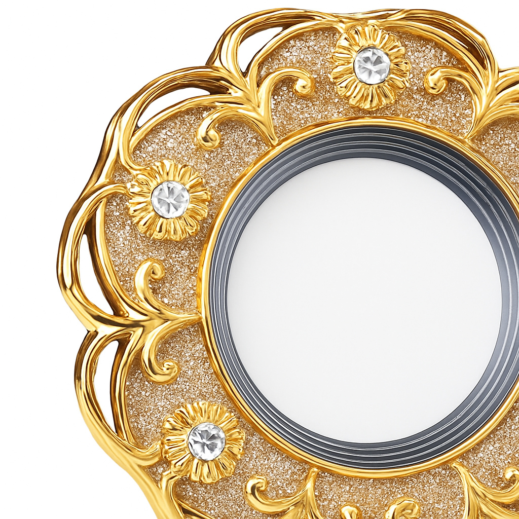 Spot lumineux Led encastrable en résine cristal incrusté de luxe