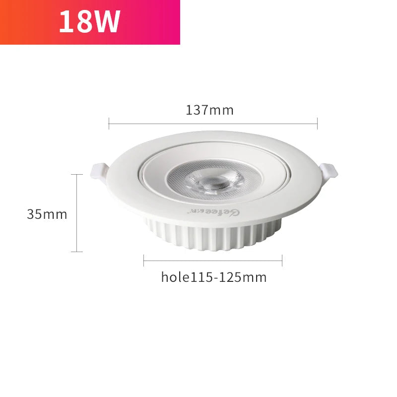 Spot lumineux LED encastrable rond pour salle de bain